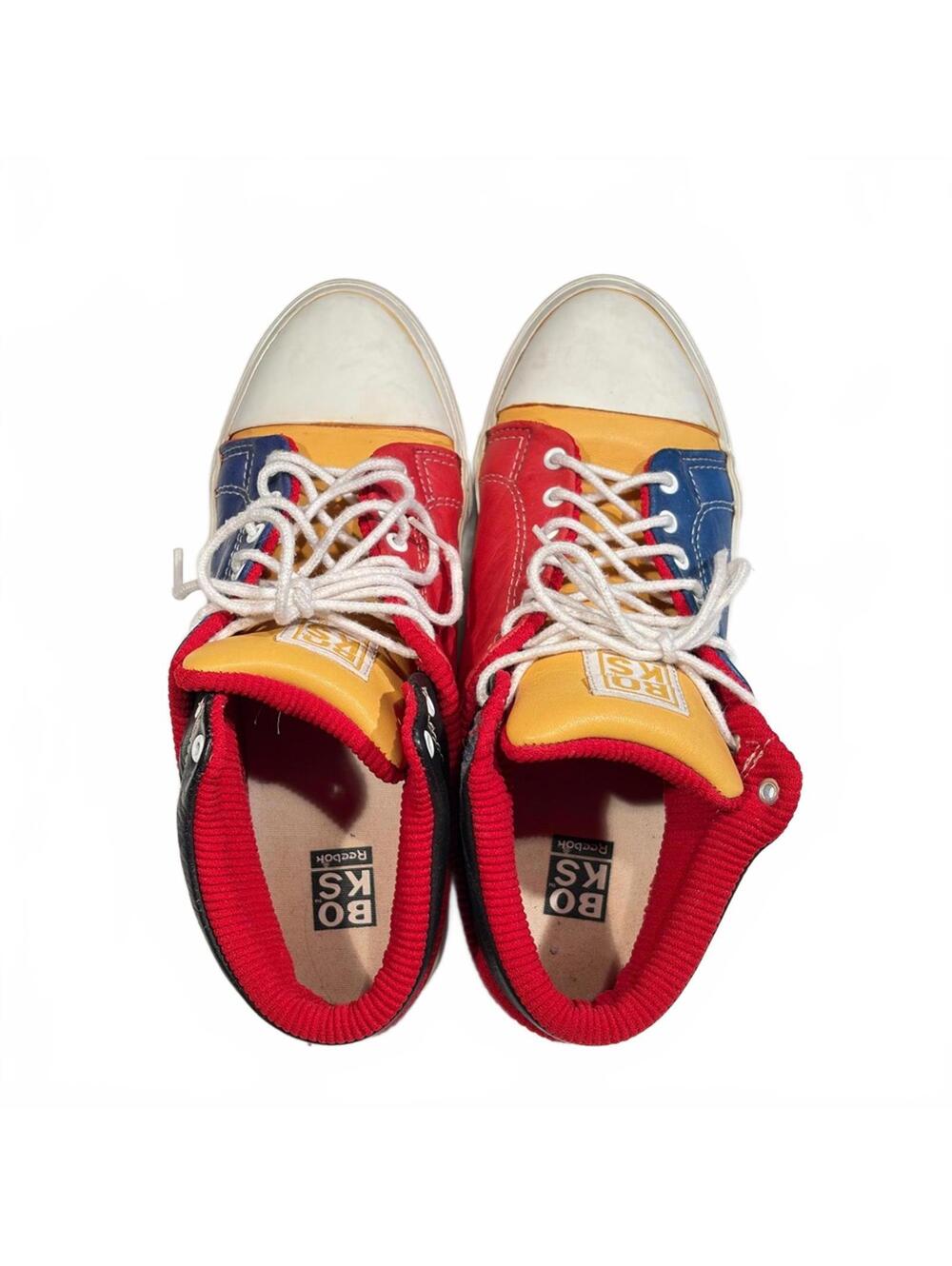 Rare 90's Reebok BOKS Classic Color Block High Top Sneakers Skater Retro Vintage - Picture 2 of 16
